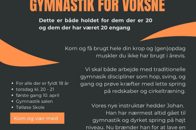 Kom og prøv vores nye hold for voksne.